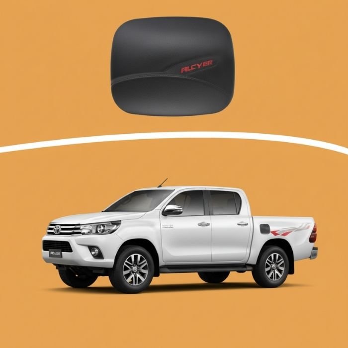Toyota Hilux Revo Petrol Tank Cover Black (2016-2020) | Fuel Lid Protector
