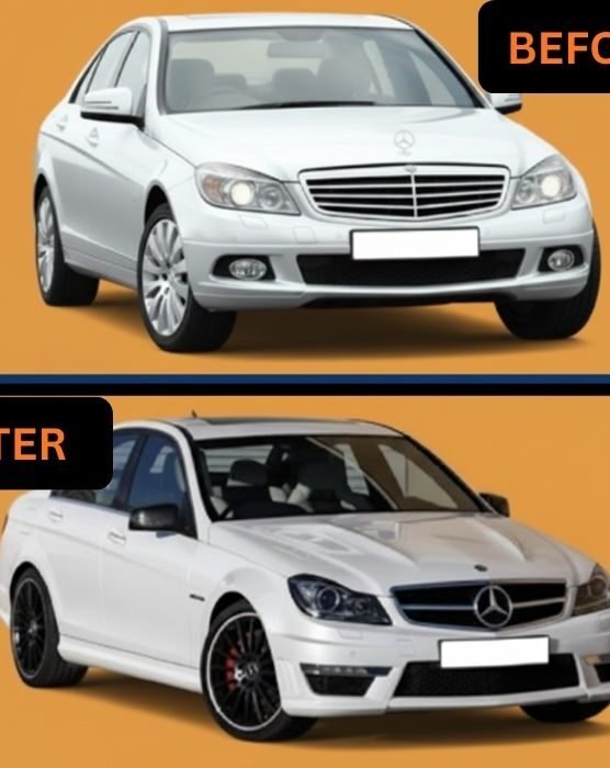 Mercedes-Benz C-Class W204 facelift body kit front view