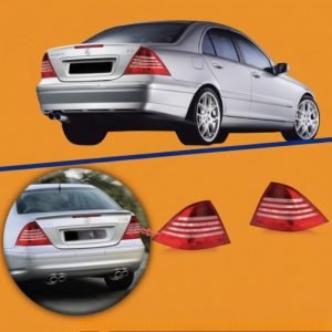 Mercedes Benz C-Class W203 Backlights (2001-2007) | Red Crystal Rear Lamps