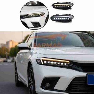 Honda Civic 11th Gen LED Headlamps Bugatti Style (2022-2023) | Premium V2 Upgrade