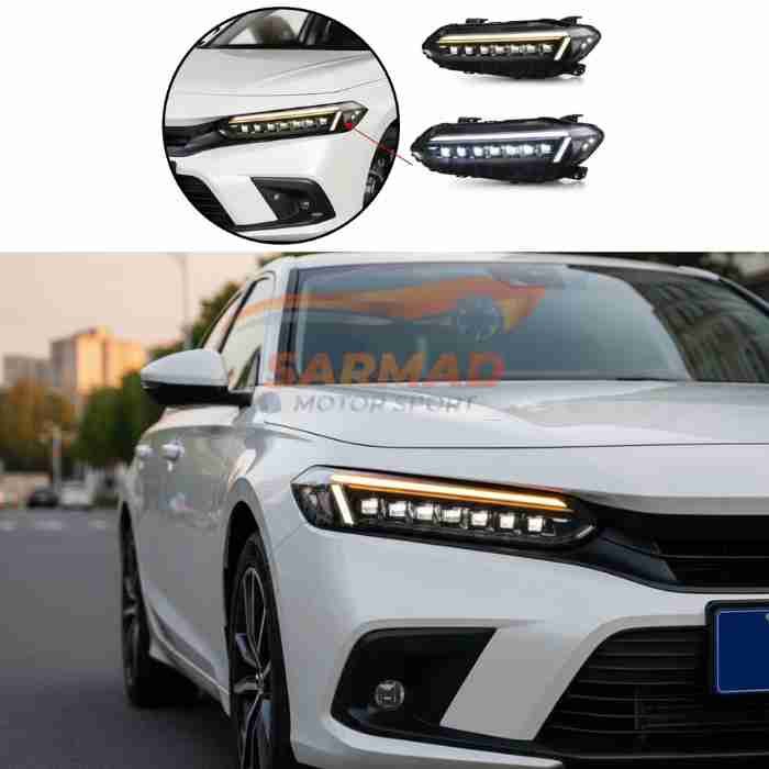 Honda Civic 11th Gen LED Headlamps Bugatti Style (2022-2023) | Premium V2 Upgrade