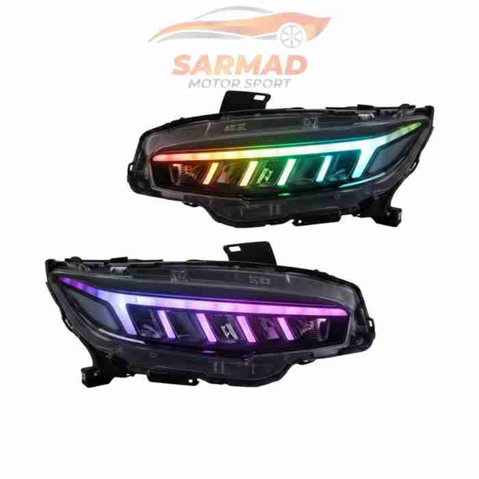 Honda Civic 10th Gen RGB Headlights Audi Style | Multi-Color LED Upgrade