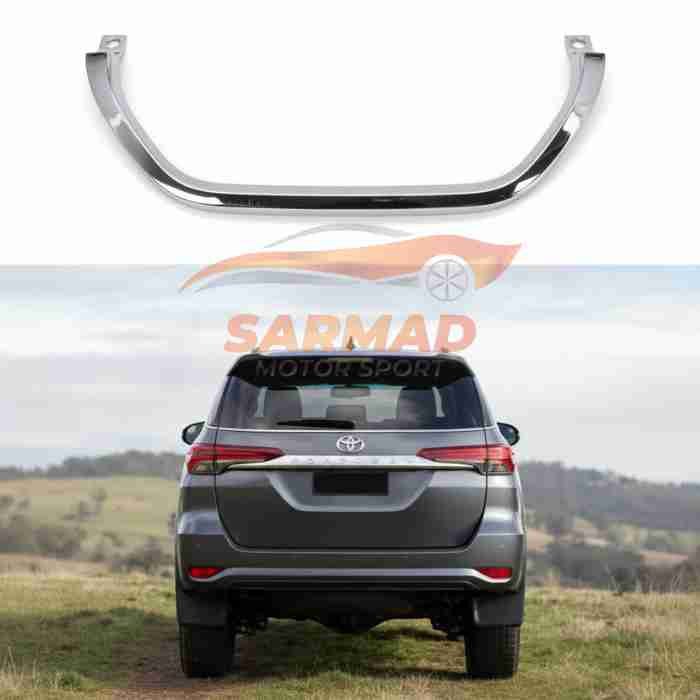 Toyota Fortuner Rear Down Garnish Chrome (2017-2020) | Premium Trunk Trim