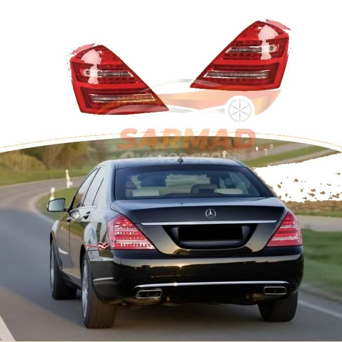 Mercedes-Benz S-Class W221 rear lamps red crystal