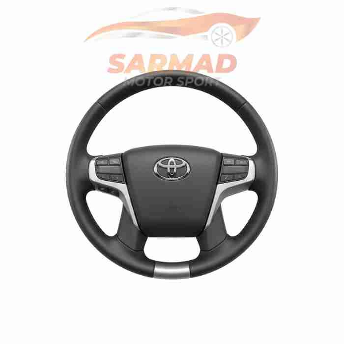 Premium Wooden Steering Wheel Black Leather and Coffee Wood | Refined Luxury