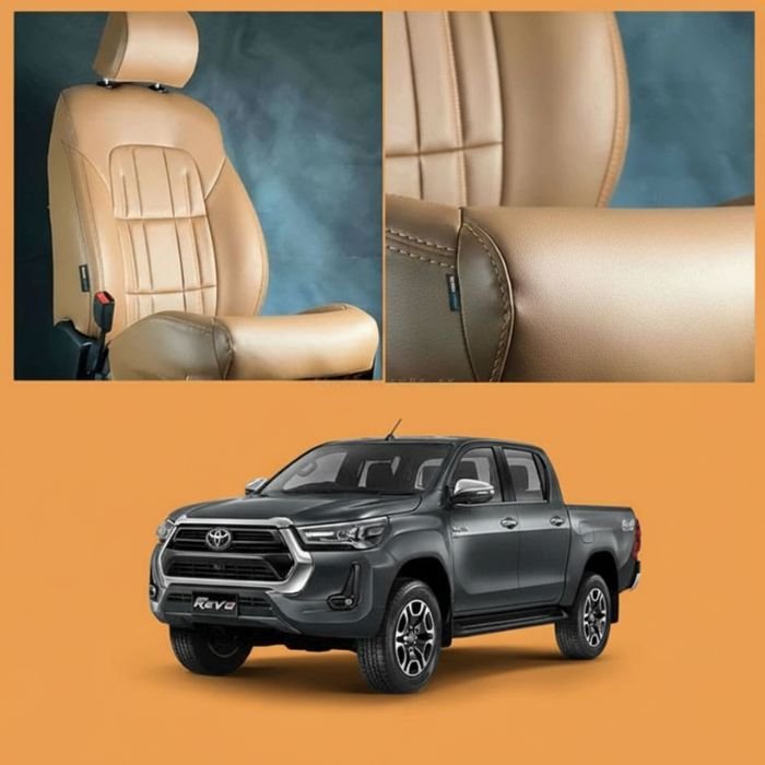 Seat Covers Audi Style Brown | Toyota Hilux Luxury Revo & Rocco